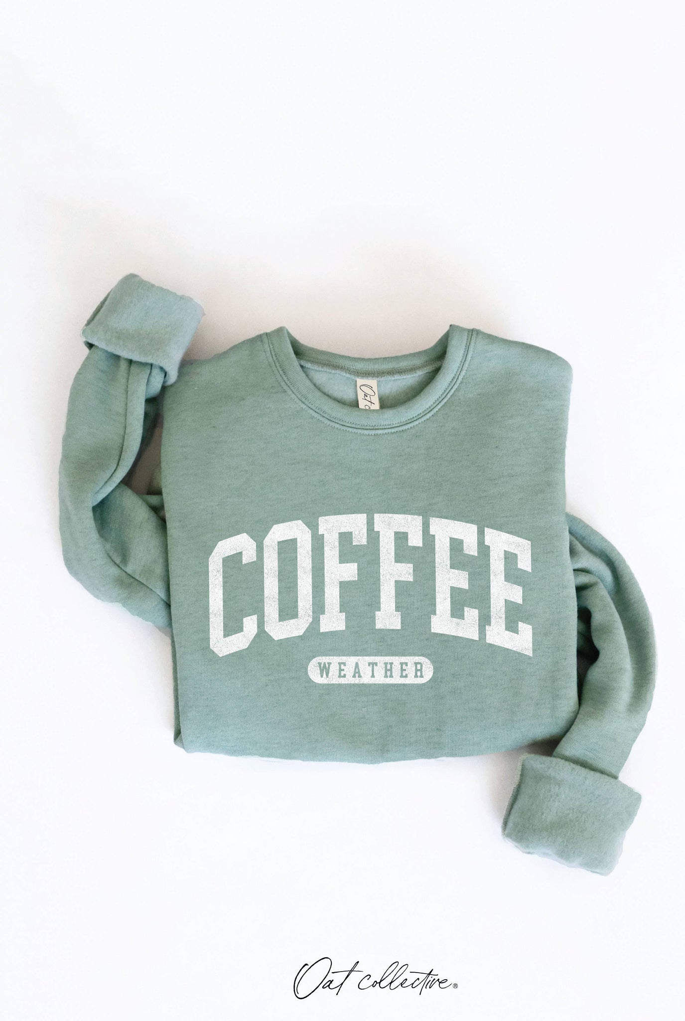 COFFEE WEATHER Graphic Sweatshirt : HEATHER DUST / M