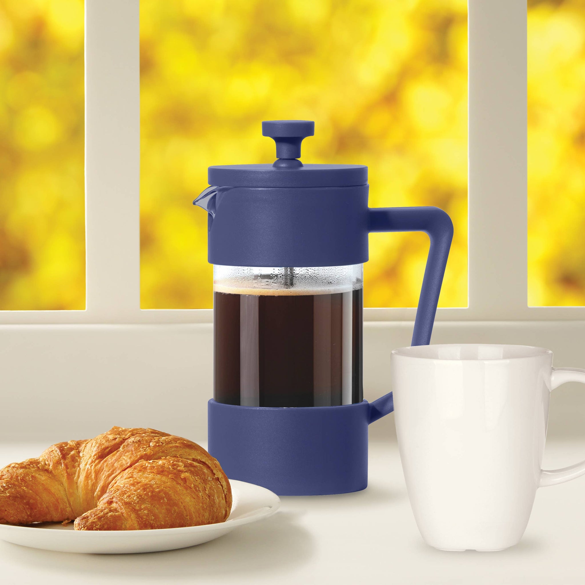 3 Cup French Press Coffee Maker (350 ml, 12 oz) Blue