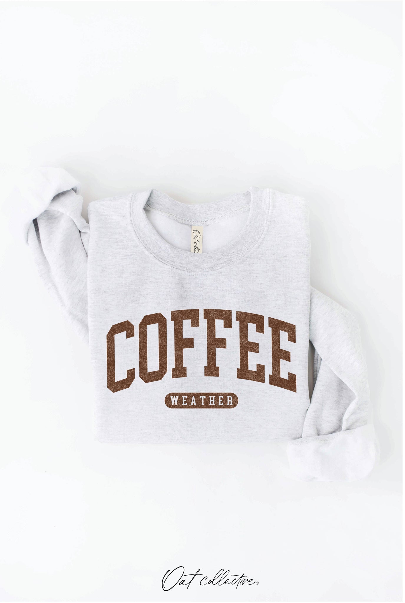 COFFEE WEATHER Graphic Sweatshirt : HEATHER DUST / M