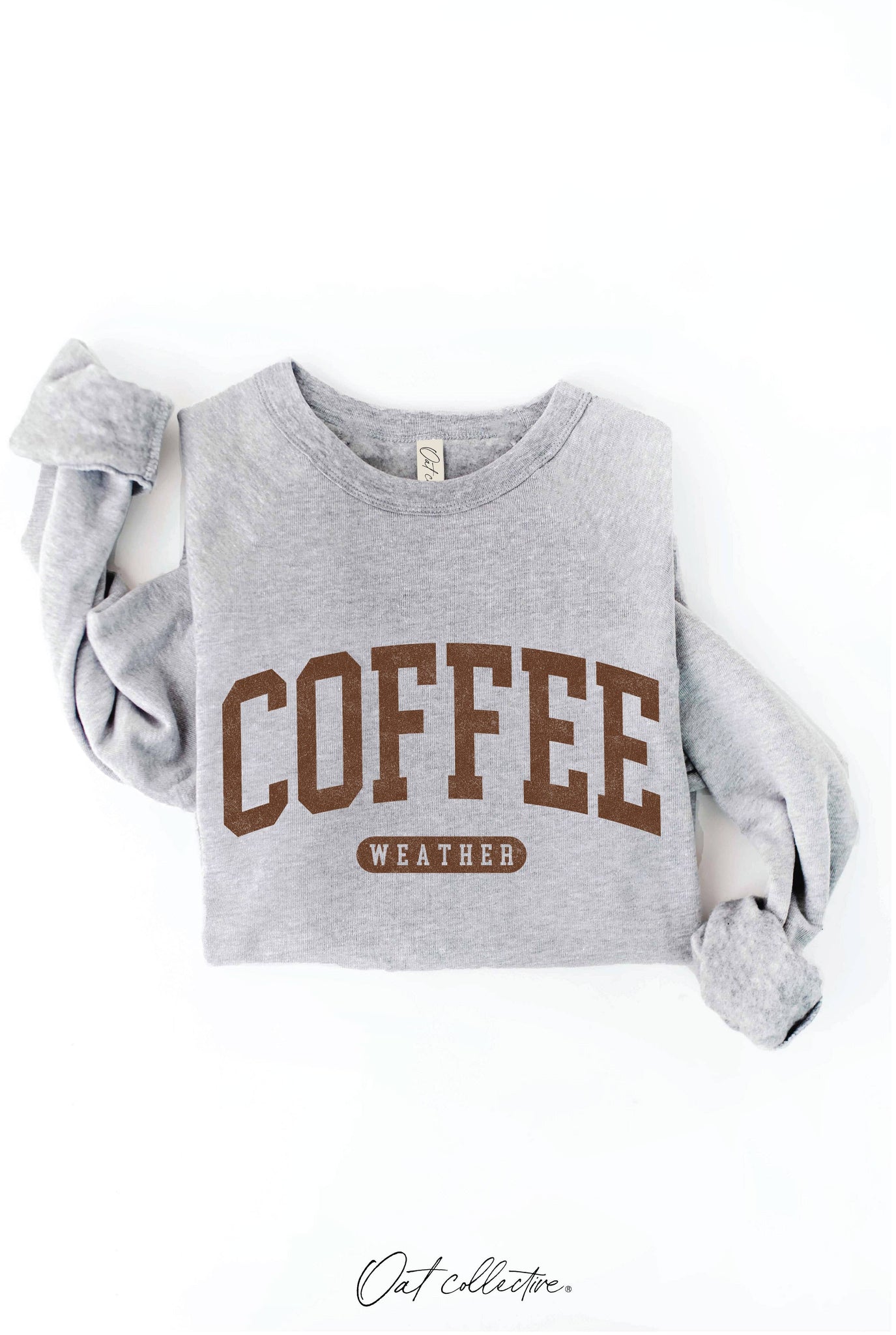 COFFEE WEATHER Graphic Sweatshirt : HEATHER DUST / M