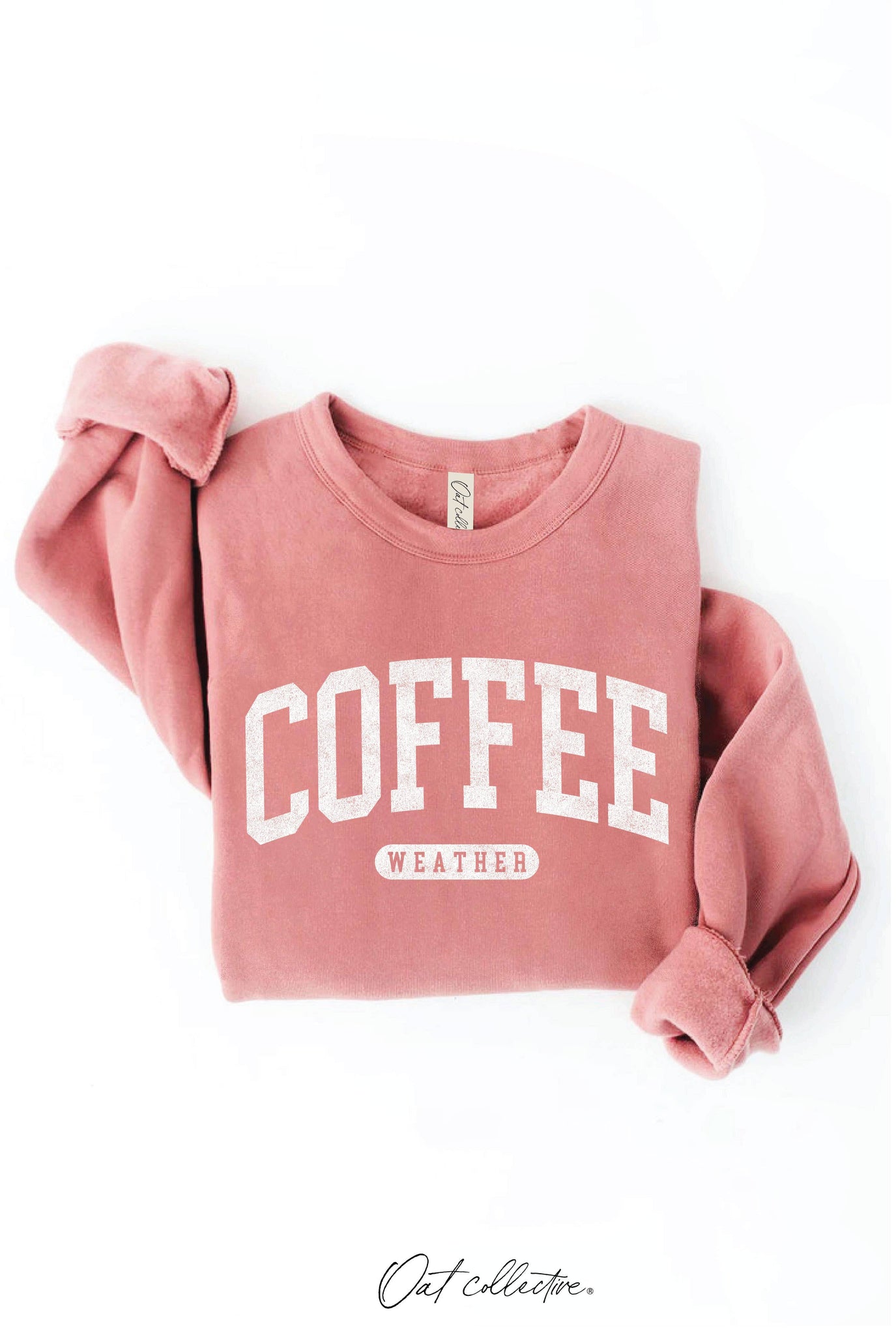 COFFEE WEATHER Graphic Sweatshirt : HEATHER DUST / M