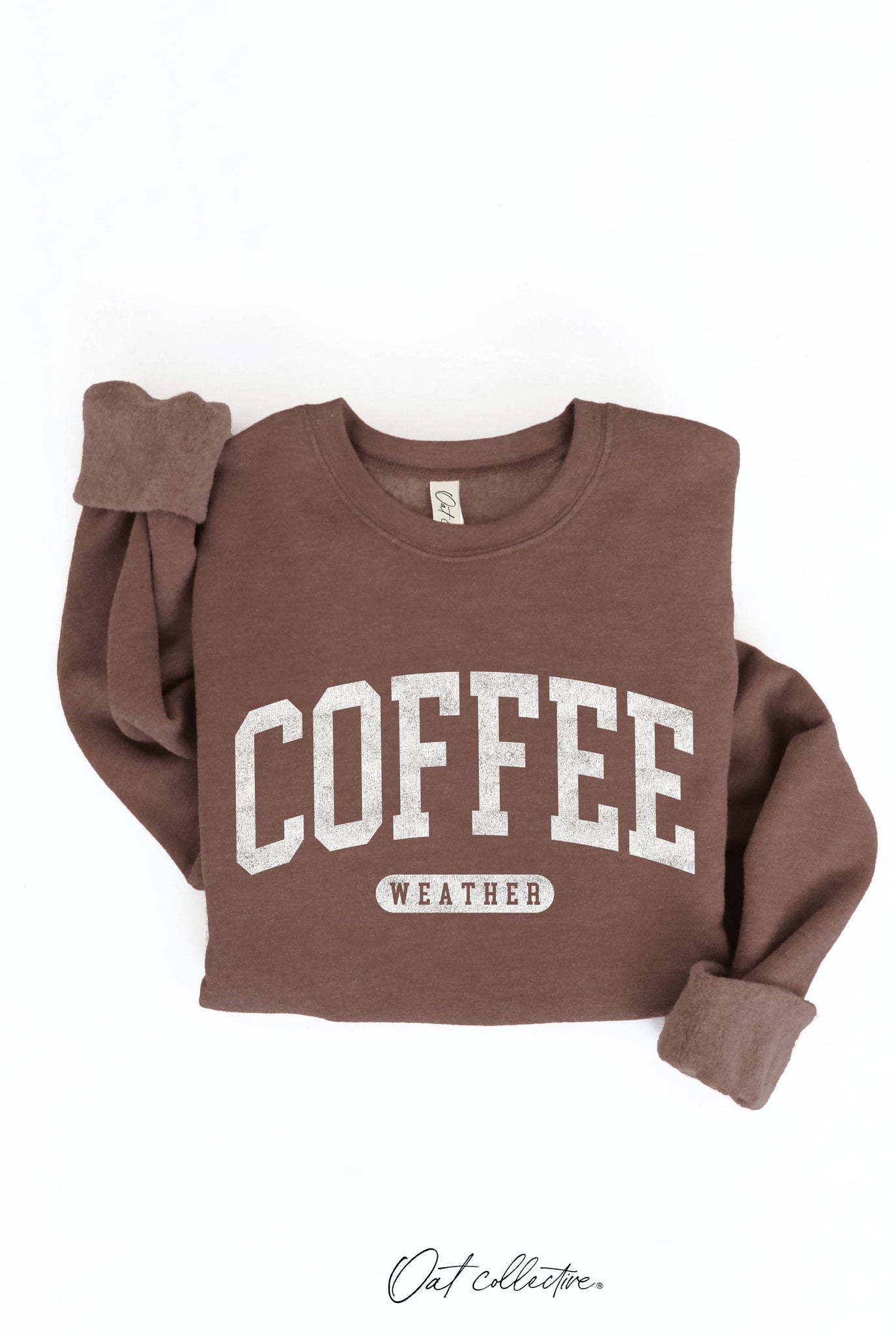 COFFEE WEATHER Graphic Sweatshirt : HEATHER DUST / L