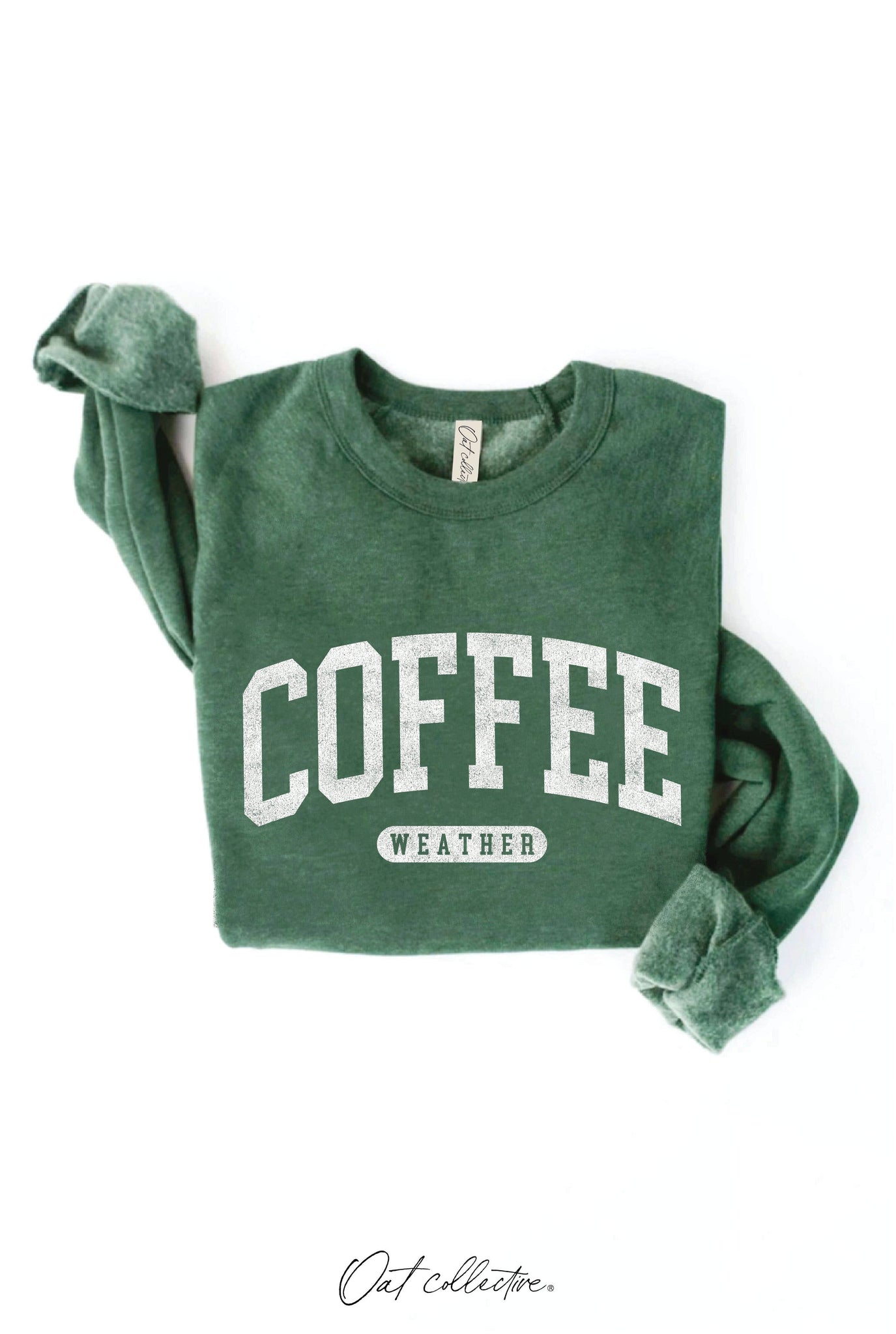 COFFEE WEATHER Graphic Sweatshirt : HEATHER DUST / M