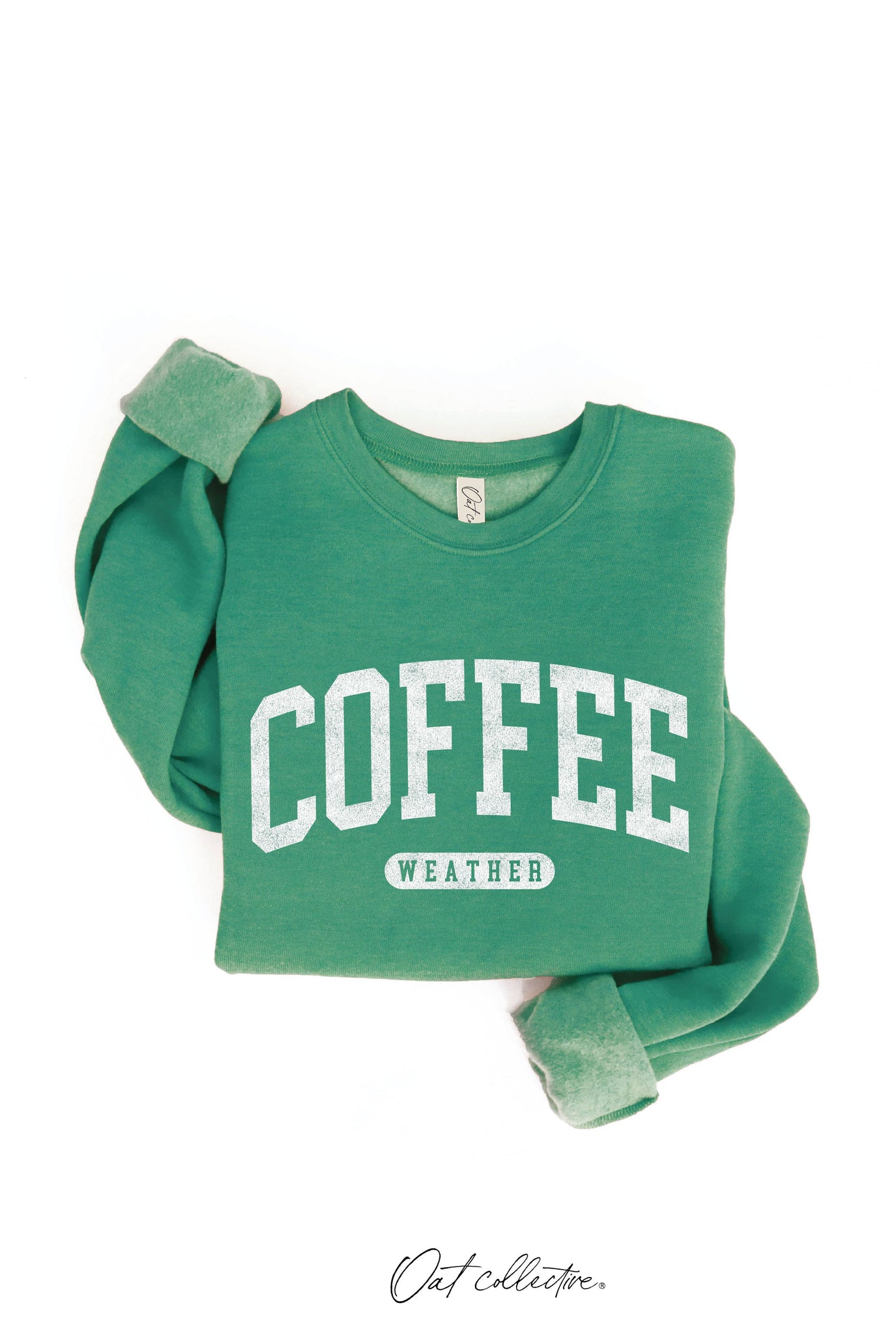 COFFEE WEATHER Graphic Sweatshirt : HEATHER DUST / M